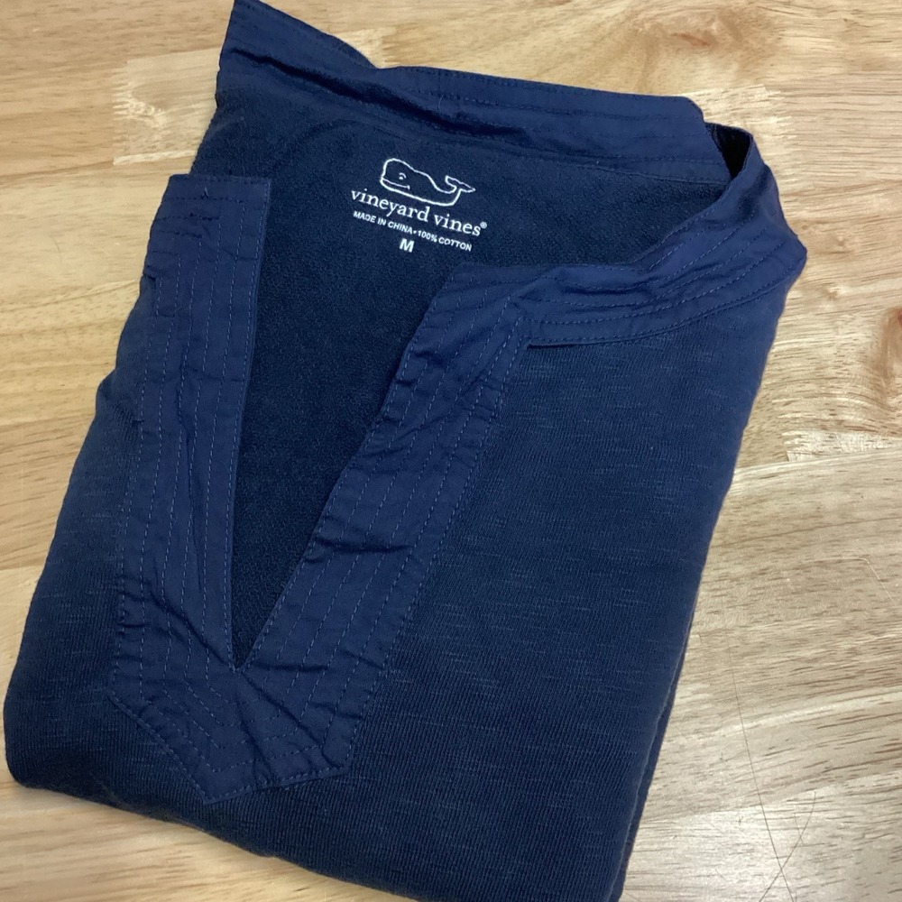 Ladies Vineyard Vines 3/4 Length Sleeve Cotton tunic navy medium